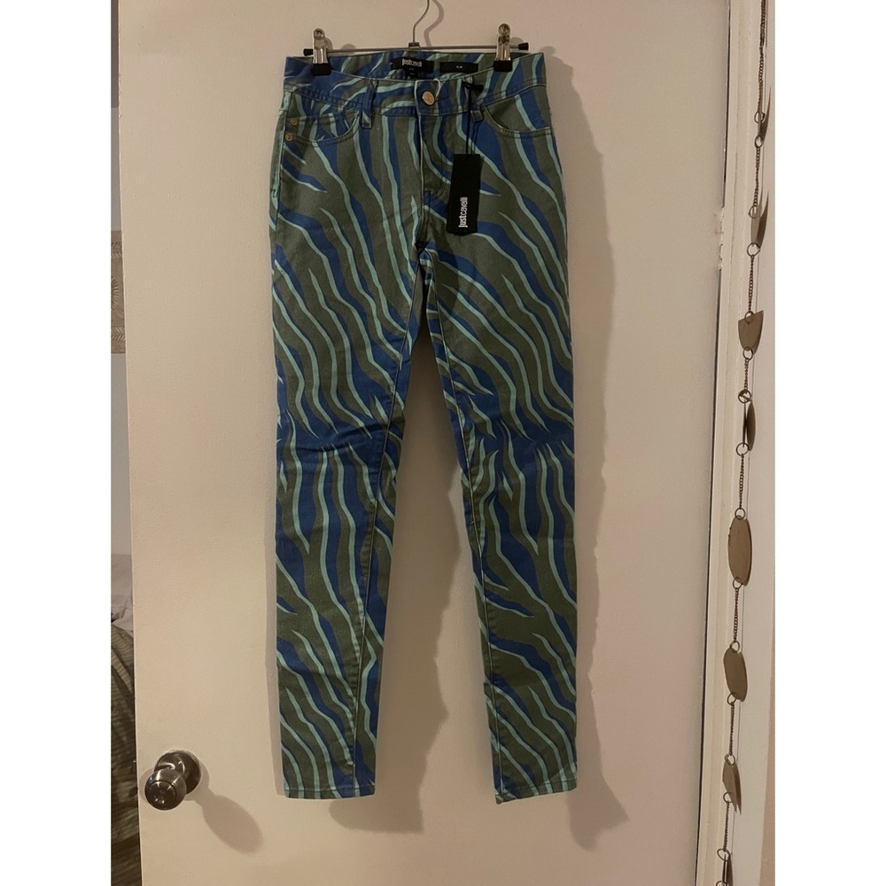 Just Cavalli Zebra Print Skinny Jeans